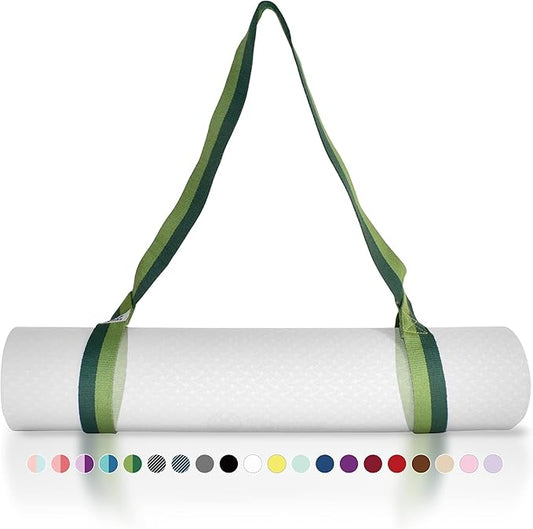 Tumaz Yoga Mat Strap [MAT NOT Included] (2 Sizes) with Extra Thick & Comfy Delicate Texture, Adjustable Yoga Mat Carrier
