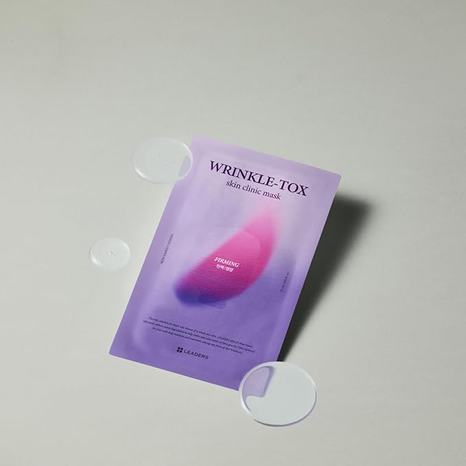 LEADERS Wrinkle-Tox Skin Clinic Mask | Targets Fine Lines & Wrinkles | Enhances Skin Elasticity & Firmness | Intensive Nourishment for Aging Skin | Suitable for All Skin Types - 10 Sheets