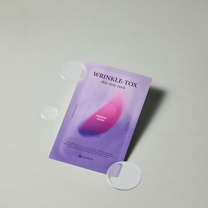 LEADERS Wrinkle-Tox Skin Clinic Mask | Targets Fine Lines & Wrinkles | Enhances Skin Elasticity & Firmness | Intensive Nourishment for Aging Skin | Suitable for All Skin Types - 10 Sheets