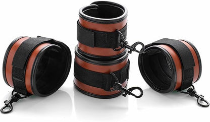 6pcs Black PU Adjustable Straps Sports Training Fitness Gear Home Yoga Set