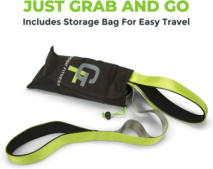 Gradient Fitness Stretching Strap for Physical Therapy, 12 Multi-Loop Stretch Strap 1.5" W x 8' L, Neoprene Handles, Physical Therapy Equipment, Yoga Straps for Stretching, Leg Stretcher.
