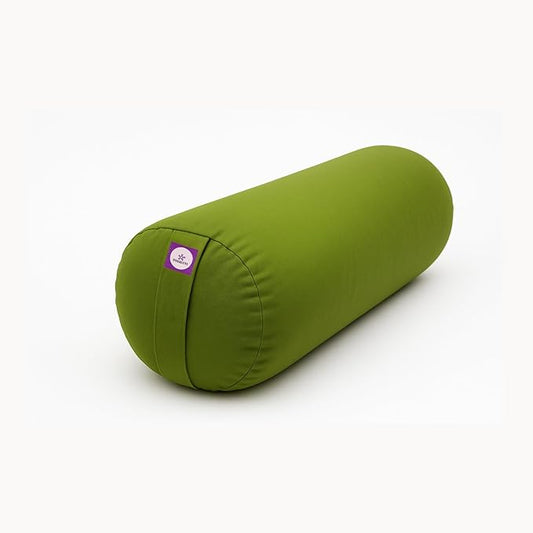 Yogikuti Iyengar Yoga Bolster for Restorative Yoga and Meditation – Lightweight Cotton Support Pillow with Handle for Easy Carry, Versatile for Pose Modification, Balance, Back Relief, and Relaxation