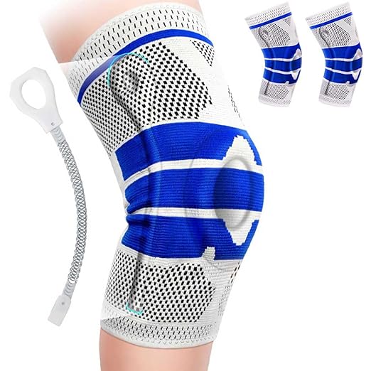 Laway 2pcs Compression Knee Brace,Targeted Support for Pain Relief and Stabilization of The Knee,Knee Support Compression Sleeve, Workout Sports Knee Braces,for Knee,Meniscus Tear