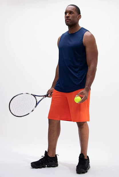 DEVOPS Men's 2-Pack Loose-Fit 10" Workout Gym Shorts with Pockets