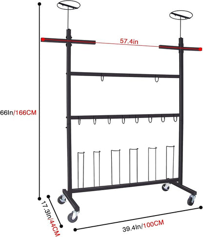 Hockey Gear Drying Rack - Ice Hockey Stick Holder Field Hockey Equipment Dryer - Large Hockey Display Storage Rack Sports Metal Tree Stand for Lacrosse (Patent Protected)