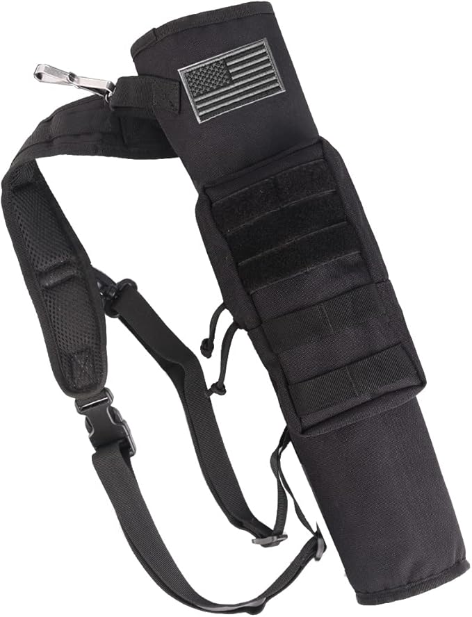 KRATARC Archery Lightweight Back Arrow Quiver Dual Use Foldable Compact Hip Arrows Bag with Molle System Pocket Hanged for Target Shooting Hunting