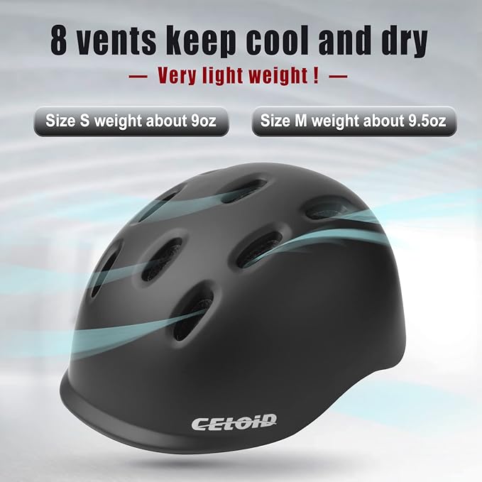 Kids Bike Helmet,Toddler Cyling Helmets for Ages 5-8-9-10-12-14-16Years Youth Boys & Girls,Child Adjustable Multi-Sport Bicycle Skateboard Roller Skate Scooter Balance Skateboarding Helmet