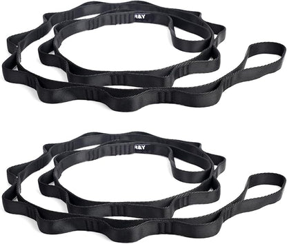 2PCS 5.9ft Long Nylon Daisy Chain Straps for Aerial Yoga Hammock Swing Adjustable Aerial Silk Extender Hanging Rope for Aerial Yoga Belts 180cm