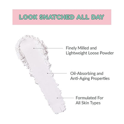 Kimchi Chic Beauty Puff Puff Pass Set and Bake Setting Powder for Makeup, Extra Fluffy Loose Face Powder Poof, Soft Natural Face Makeup for Uneven Skin Tone, 01 Ivander