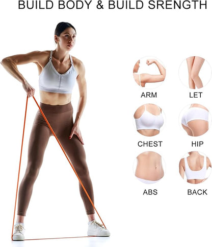 12-Pack Resistance Bands Set - Pull Up Assist, Strength Training & Physical Therapy for Home Gym | Exercise Loop Bands for Men & Women