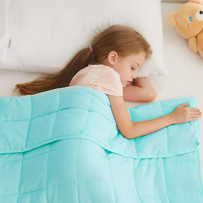 L'AGRATY Weighted Blanket - 36"x48" 3lbs Weighted Blanket Microfiber Material with Glass Beads Small Blanket for All-Season Summer Fall Winter Soft Thick Blanket