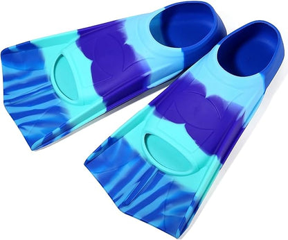 Kids Swim Fins,Short Kids Fins Youth Swimming Flippers for Lap Swimming Training for Children Girls Boys Beginners