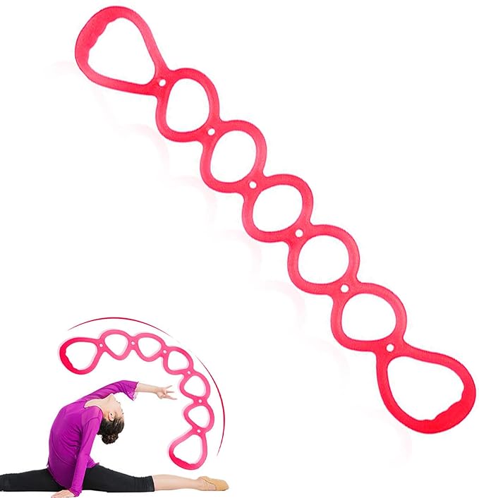 7 Ring Stretch Resistance Exercise Band, BetterJonny Workout Bands Yoga Stretching，Foot, Leg and Arm Exerciser for Home or Fitness Center Workout Walking Exercise