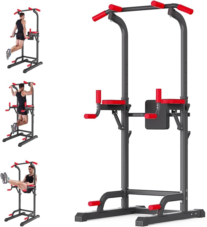 K KiNGKANG Power Tower Dip Station, Multi-Function Assistive Trainer Pull Up for Home Gym Muscle Building and Beginner Exercises,Load 450LBS