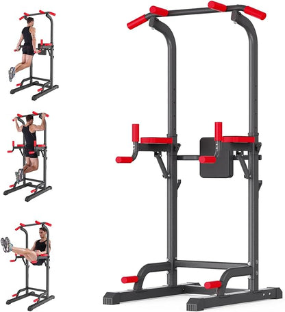 K KiNGKANG Power Tower Dip Station, Multi-Function Assistive Trainer Pull Up for Home Gym Muscle Building and Beginner Exercises,Load 450LBS