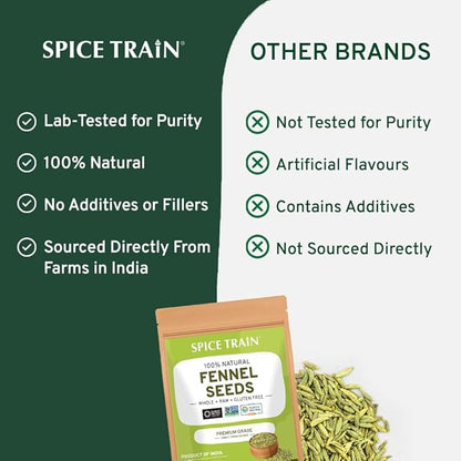 Fennel Seeds (397g/14oz) Tested for Quality | Raw Fennel Seed | Perfect for Cooking, Teas, Smoothies & Lattes | Bulk Whole Seeds in Resealable Zip Lock Pouch