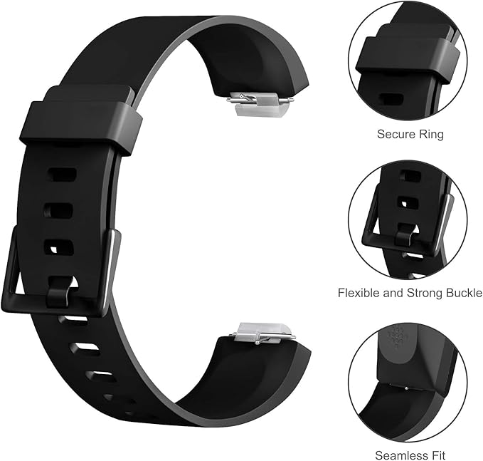 Tobfit Sport Bands Compatible with Fitbit Inspire HR/Inspire/Ace 2 Fitness Tracker Accessories Strap for Women Men, Small Large