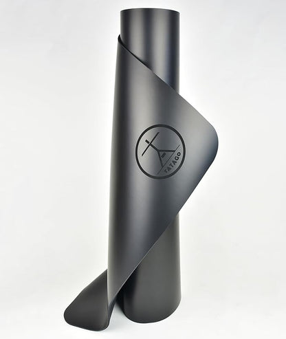 Tatago Hot Yoga Mat Non Slip-Professional Grade Natural Rubber Yoga Mat, Pliates Mat, Stretching Mat or exercise mats for home workout. Nonslip for Hot and Sweaty Classes. Includes Yoga Strap for Carrying and Stretching too.