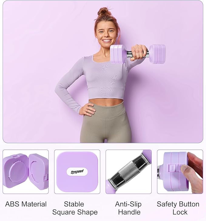 15LB 20LB 50LB Adjustable Dumbbell Set Free Weights Dumbbells Set for Women Men Hand Weights Sets Adjust Dumbbell Weight Sets for Home Gym Exercise Workout Strength Training Equipments