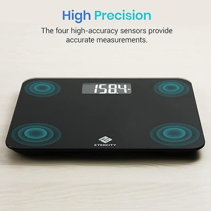 Etekcity Scale for Body Weight, Bathroom Digital Weighing Machine for People, Extra Wide Platform and High Capacity, Accurate and Safe, Large Number and Easy-to-Read on Backlit LCD Display, 440 lb
