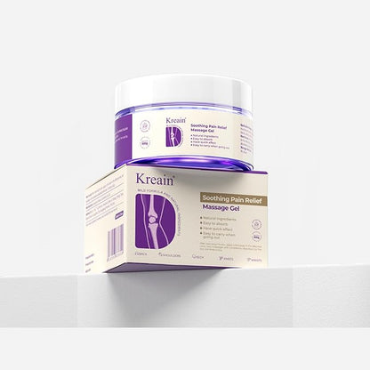 Kreain Nature Soothing Massage Pain Relief Gel, Joint Purple Gel Cooling Soothes Cream for Knees, Hand Arthritis, Lumbar, Neck and Shoulders(3.5 Ounce, 1 Pack)