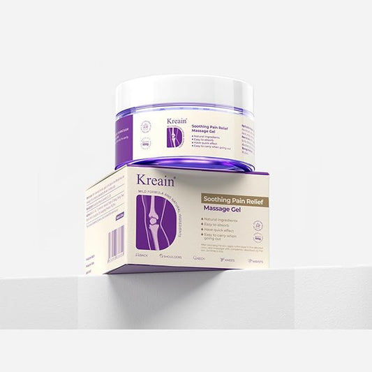 Kreain Nature Soothing Massage Pain Relief Gel, Joint Purple Gel Cooling Soothes Cream for Knees, Hand Arthritis, Lumbar, Neck and Shoulders(3.5 Ounce, 1 Pack)