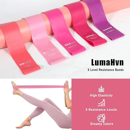 Pilates Kit for Home Workouts Women, Pilates Equipment with Pelvic Floor Exercise Devices, Figure 8 Resistance Band,Booty Bands, Large Yoga Ball for Pregnancy, Kegel Exercise, Physical Therapy