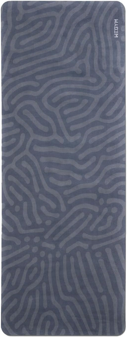 4mm Cushioned Exercise Mat for Yoga & Pilates - Anti Slip, Polyurethane with Suede Top & Carrying Strap