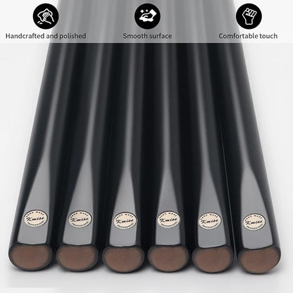 Kmise Pool Cue Sticks, 41"/57??58" Hardwood Pool Cue Set of 4/6/8, 13OZ/20OZ with 13/10 MM Brass Tips, Table Billiard Cue Stick for Bar, Home, Billiard Room
