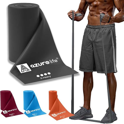 Professional 8 Yards Bulk Resistance Bands Rolls or 5,6,7 ft. Long Non-Latex Elastic Exercise Bands, Stretch Bands for PT, Yoga, Pilates, Rehab, at-Home or The Gym Workouts