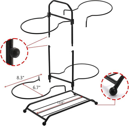 Lawei Metal Basketball Ball Storage Rack 4-Ball Double