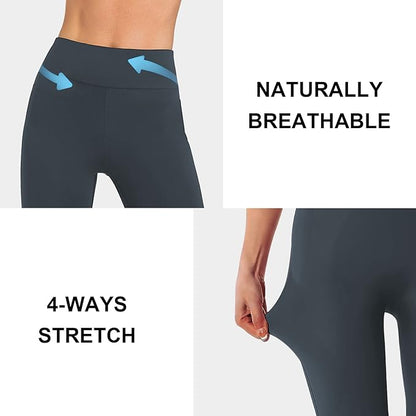 DIBAOLONG Womens High Waist Yoga Pants Cutout Ripped Tummy Control Workout Running Yoga Skinny Leggings