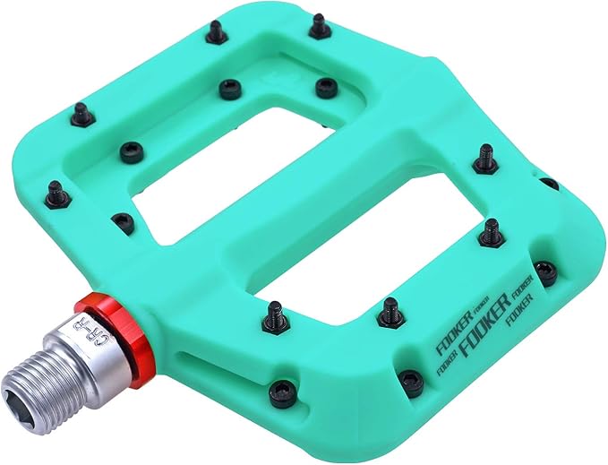 FOOKER MTB Pedals Mountain Bike Pedals 3 Bearing Non-Slip Lightweight Nylon Fiber Bicycle Platform Pedals for BMX MTB 9/16"