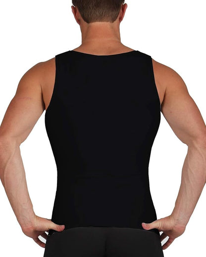 Insta Slim -Made in USA- Compression Tank-Top Shapewear for Men. Tummy Control Slimming Body-Shaper for Belly & Back Support
