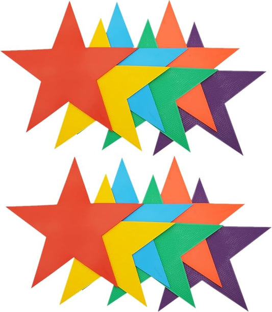 12pcs Colorful Star Arrow Spot Marker Non-Slip Directional