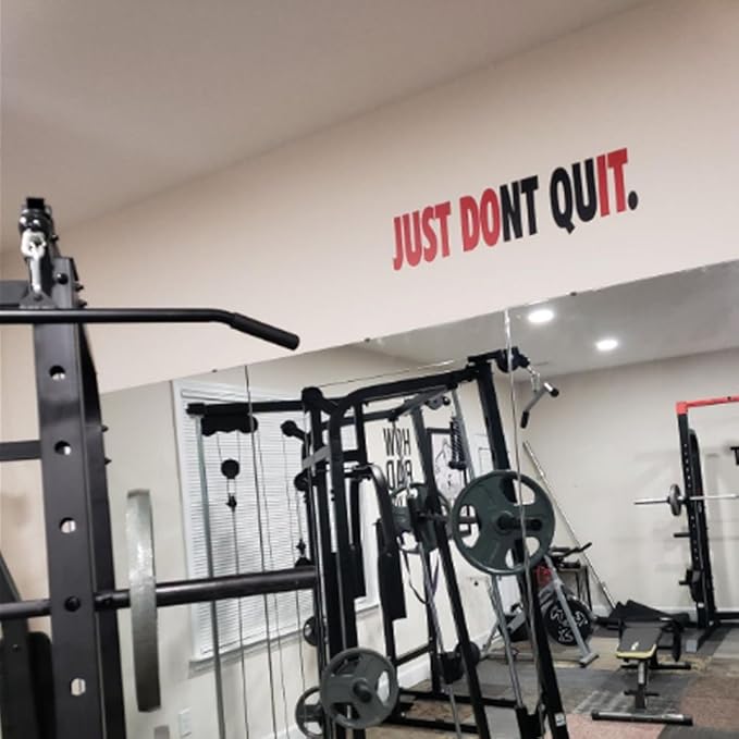 Jeyfel Decals. Fitness Wall Decals. Just Don't Quit. Just Do It. Vinyl Wall Art, Sticker Decal Gym.