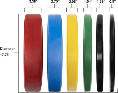 Signature Fitness 2" Olympic Bumper Plate Weight Plates 55LB Single,