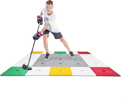 Hockey Revolution 360 Zone Lit - Professional Training Flooring Tiles - Improve StickHandling and Moving, Speed on Ice, Exercise, Fitness - Indoor and Outdoor Practice Zone with Hockey Trainer App