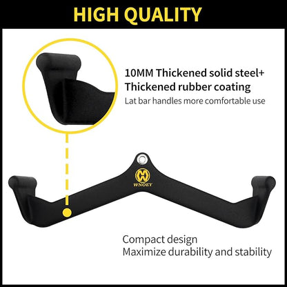 LAT Pulldown Attachment,Back Tricep Bar Strength Training,Handle Grips Lat Pull Down Bar Press Down Exercises,Cable Machine Accessories, Cable Back Attachments for Home Gym