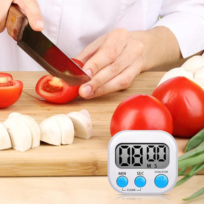 Flutesan 6 Pack Digital Kitchen Timer First Day of School Back to School for Cooking with 6 Pcs Lanyard Magnetic Back and On/Off Switch Second Minute Count up Countdown