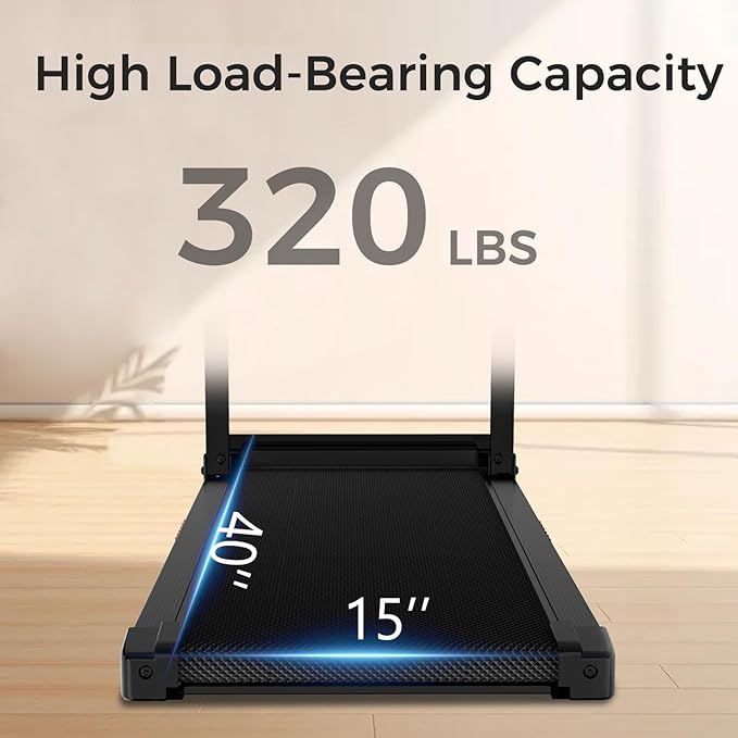 Treadmill with Handles, Treadmills for Small Spaces, 3.0HP Walking Pad Treadmills with Handle Bar & LED Display, Treadmill with Desk Workstation for Home Office, 320 LBS Capacity