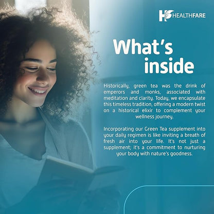 EGCG Green Tea Extract Supplement, 2100mg | 200 Capsules | Standardized 50% EGCG, 98% Polyphenols | 80% Catechins | Non-GMO | Gluten-Free