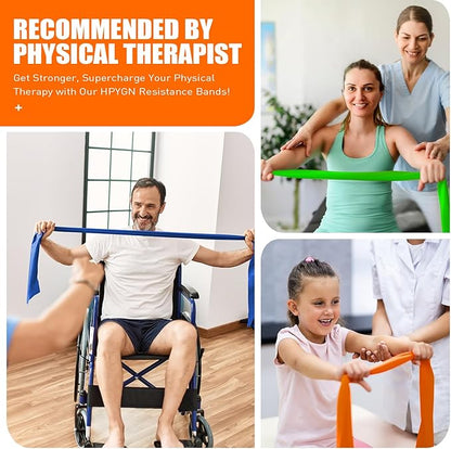 Resistance Bands, Exercise Bands, Physical Therapy Bands for Strength Training, Yoga, Pilates, Stretch Elastic Band with Different Strengths, Workout Bands for Home Gym