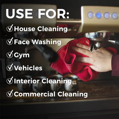 The Rag Company - All-Purpose Microfiber Terry Cleaning Towels - Commercial Grade, Highly Absorbent, Lint-Free, Streak-Free, Kitchens, Bathrooms, Offices, 300gsm, 16in x 16in, Grey (12-Pack)