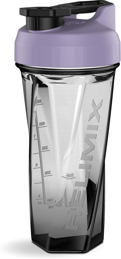 HELIMIX 2.0 Vortex Blender Shaker Bottle Holds upto 28oz | No Blending Ball or Whisk | USA Made | Portable Pre Workout Whey Protein Drink Shaker Cup | Mixes Cocktails Smoothies Shakes | Top Rack Safe