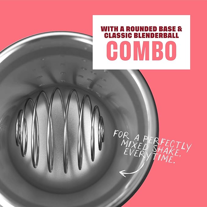 BlenderBottle Sport Sleek Insulated Stainless Steel Shaker Bottle with Wire Whisk, 25-Ounce, Sangria Ombre – Protein Shakes & Hydration for Athletes & Fitness Enthusiasts, Easy Mixing, Slim Easy to Hold, Keeps Drinks Cold, Lockable Lid