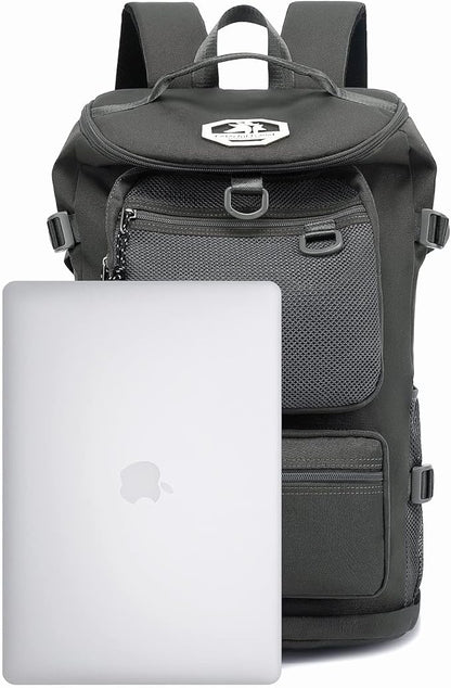 Kalesi Gym Duffle Bag Backpack 4-Way Waterproof with Shoes Compartment for travel Sport Hiking laptop (gray)