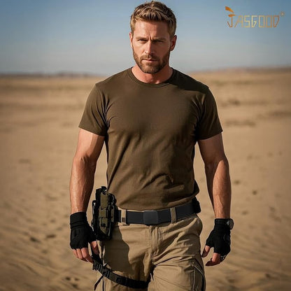 JASGOOD Nylon Canvas Breathable Military Tactical Men Waist Belt With Plastic Buckle