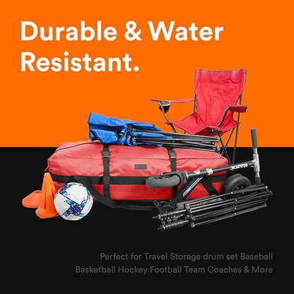 Fitdom 106L 45" Heavy Duty Extra Large Duffle with Upgrade Zipper, Durable & Water Resistant. Perfect as Camping Travel Storage Tent Storage Sports Equipment Bag For Coaches & More