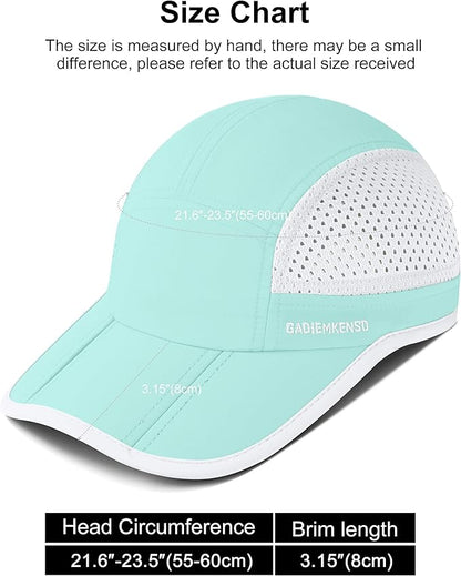 GADIEMKENSD Mens Folding Outdoor Hat Long Brim UPF 50+ Sun Protection